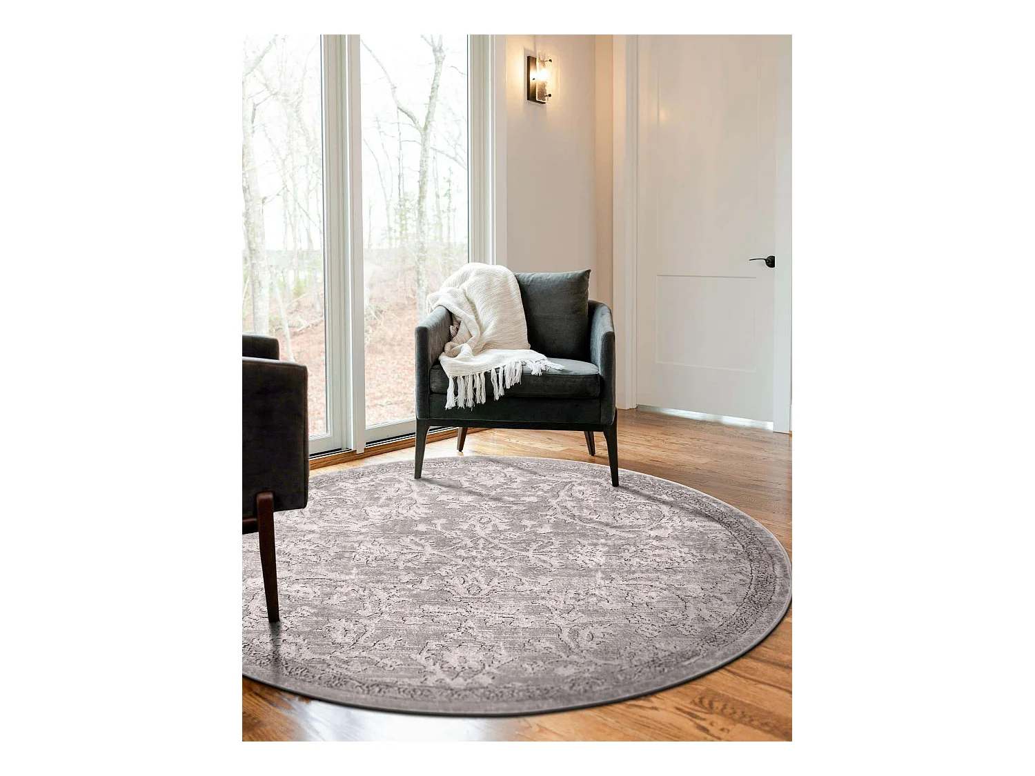 Tapis 160x160 Gris Oregon