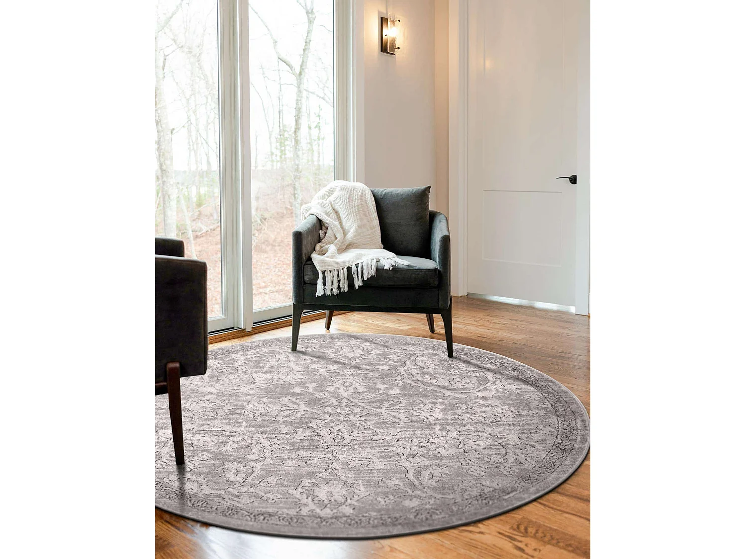 Teppich 160x160 Grau Oregon