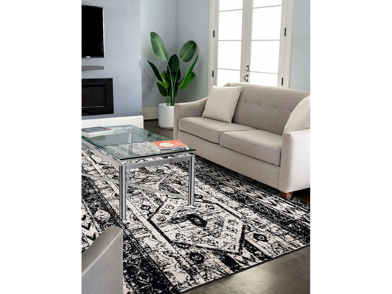 Tapis 125x185 Noir Oregon