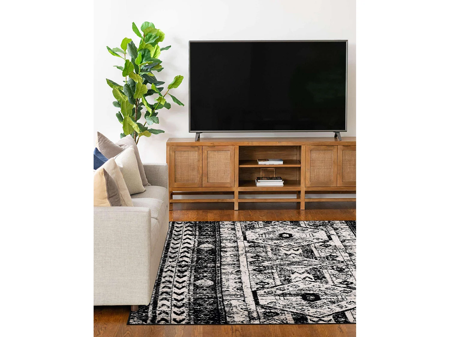 Tapis 125x185 Noir Oregon