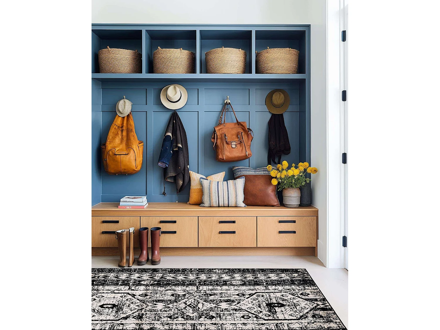 Tapis 125x185 Noir Oregon