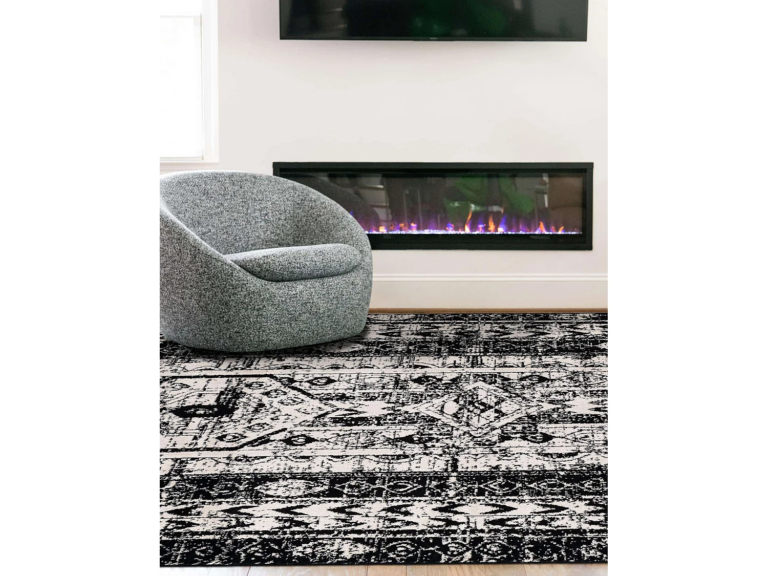 Tapis 125x185 Noir Oregon