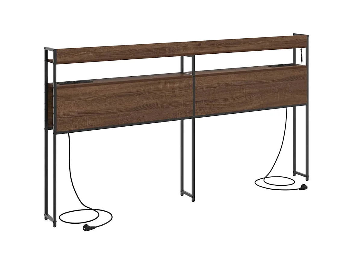 Cabeceira de armazenamento Carvalho castanho 180 cm