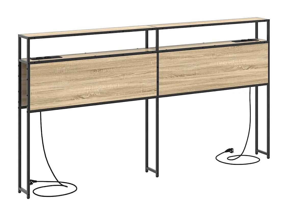 Tête de lit de rangement Chêne sonoma 180 cm Bois d'ingénierie