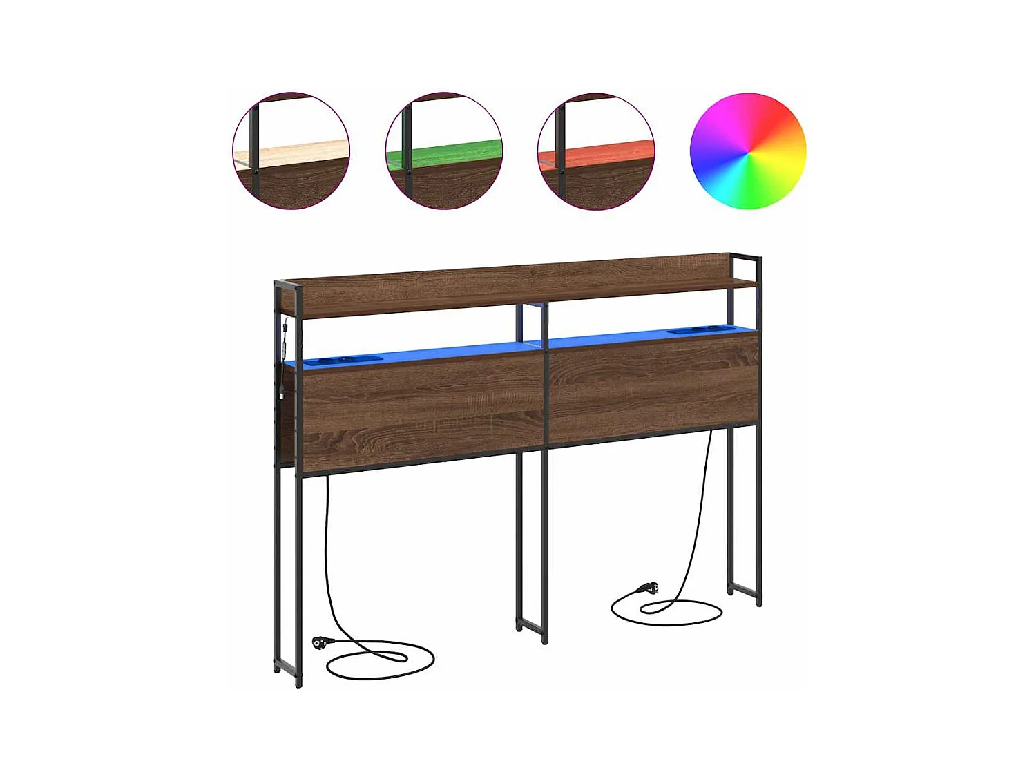 Tête de lit de rangement Chêne marron 120 cm Bois d'ingénierie