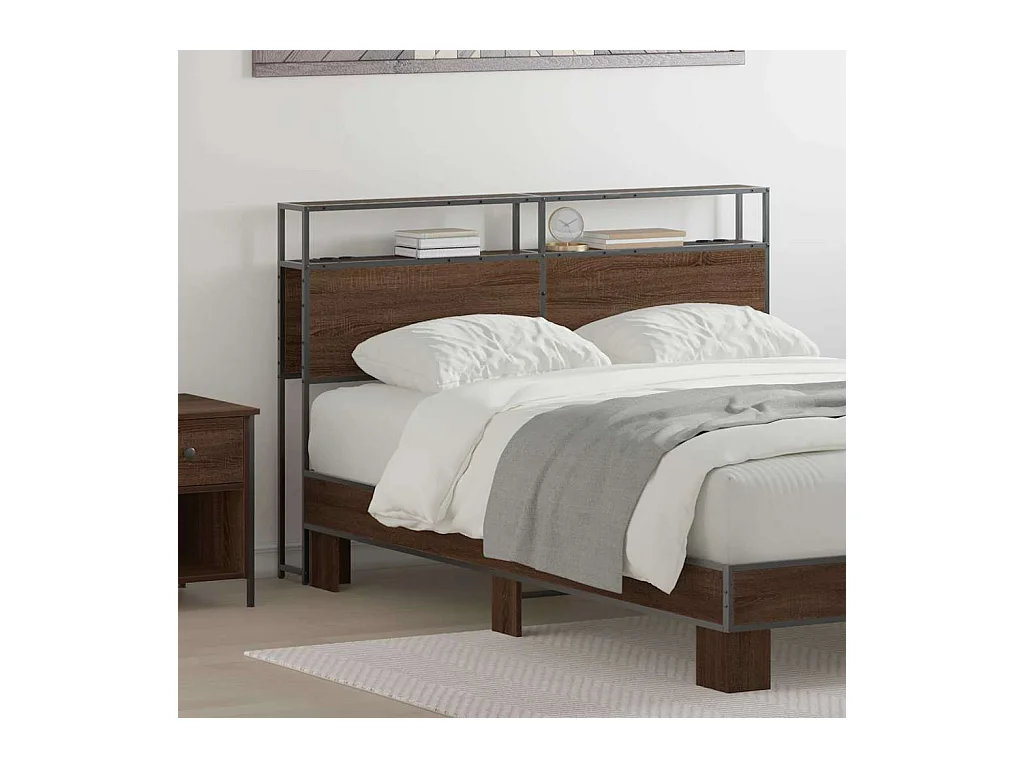 Tête de lit de rangement Chêne marron 160 cm Bois d'ingénierie