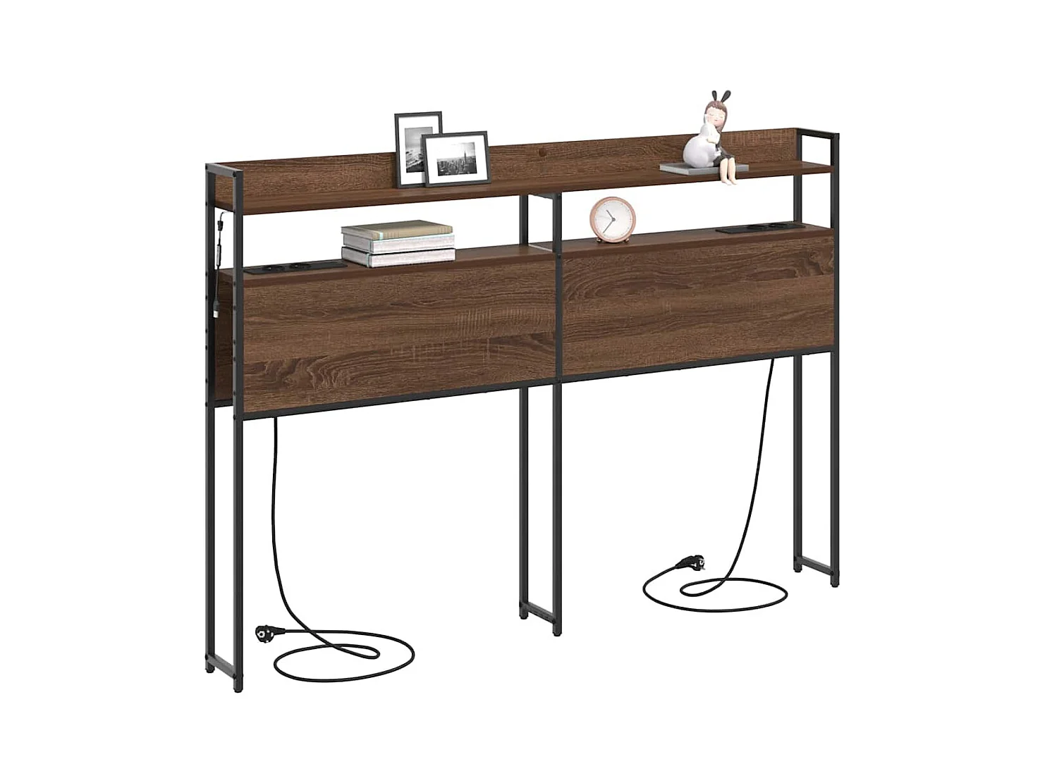 Tête de lit de rangement Chêne marron 160 cm Bois d'ingénierie