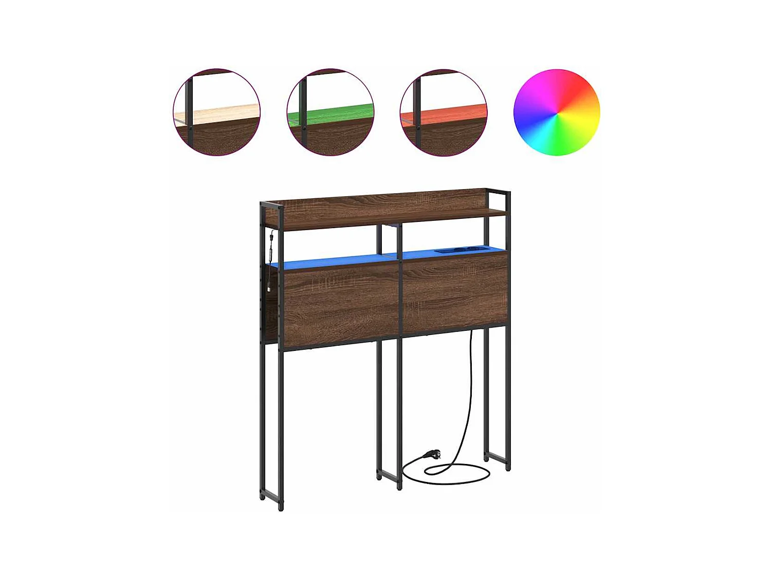 Tête de lit de rangement Chêne marron 100 cm Bois d'ingénierie