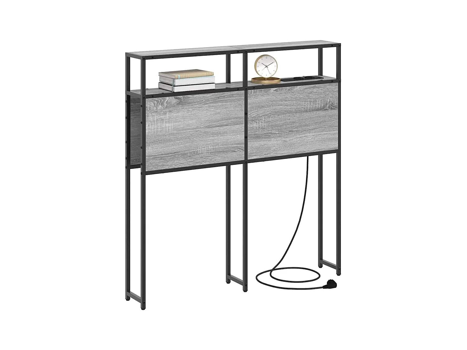 Tête de lit de rangement Sonoma gris 90 cm Bois d'ingénierie