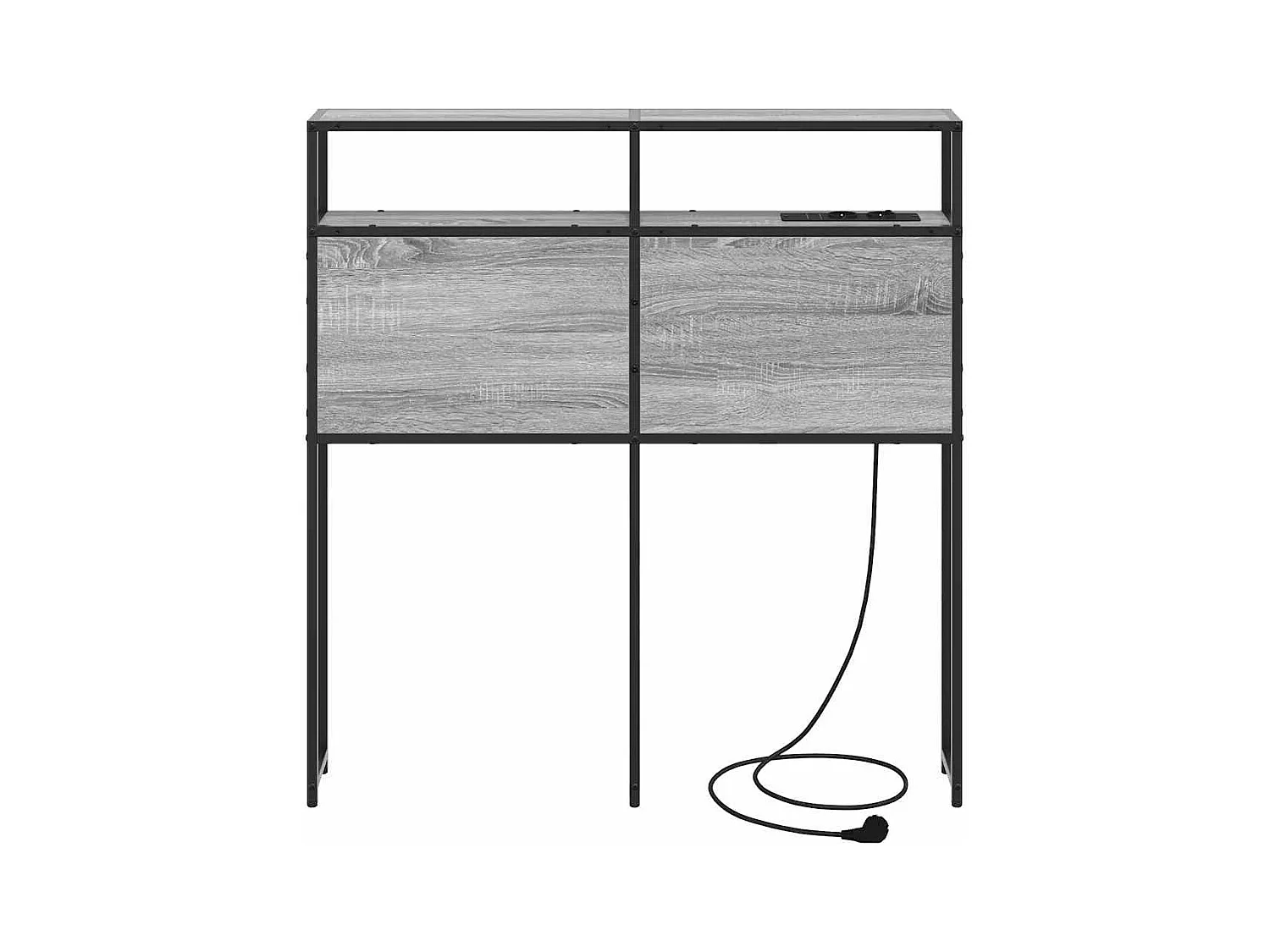 Tête de lit de rangement Sonoma gris 90 cm Bois d'ingénierie