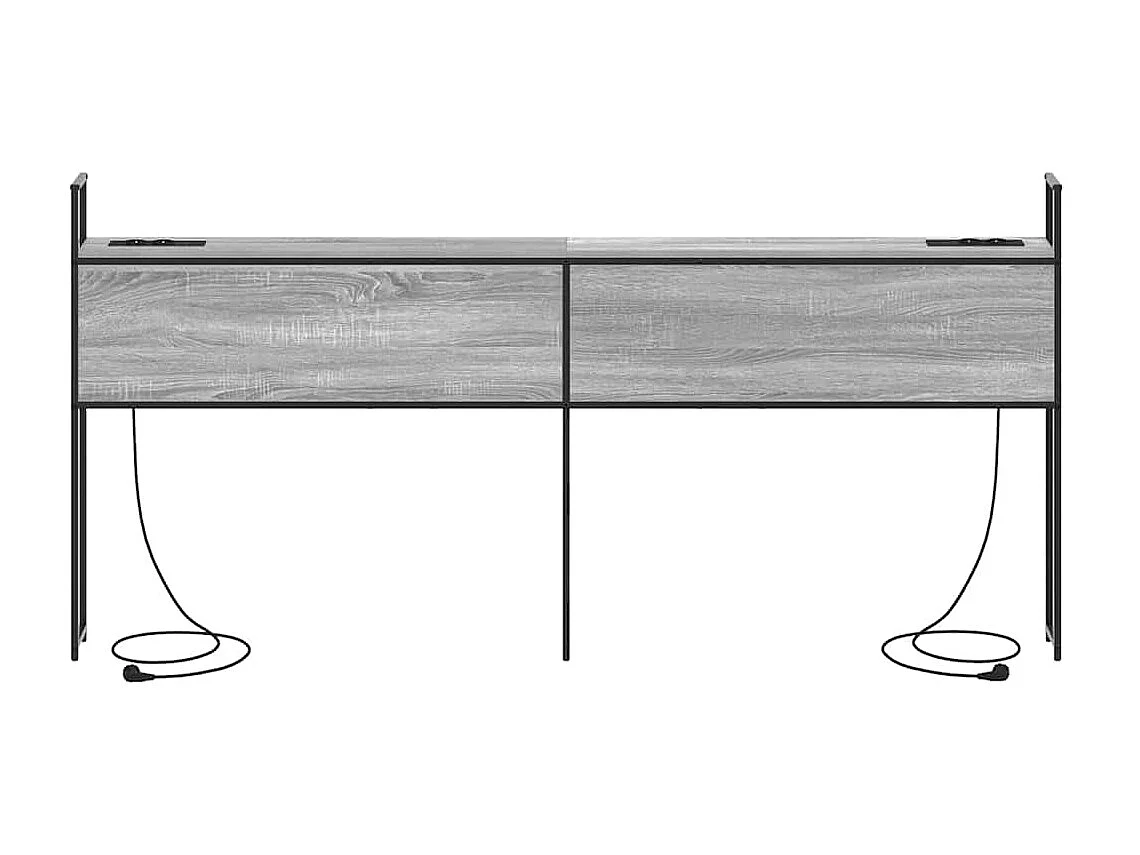 Tête de lit avec Station de Charge Sonoma gris