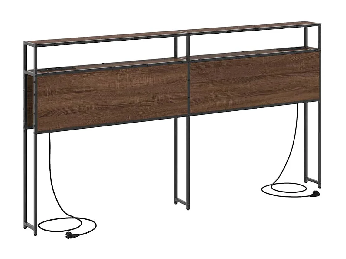 Tête de lit de rangement Chêne marron 200 cm Bois d'ingénierie