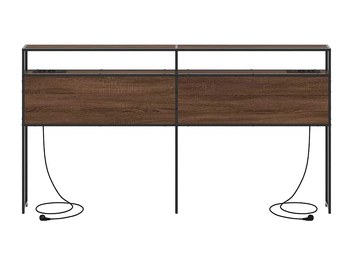 Tête de lit de rangement Chêne marron 200 cm Bois d'ingénierie