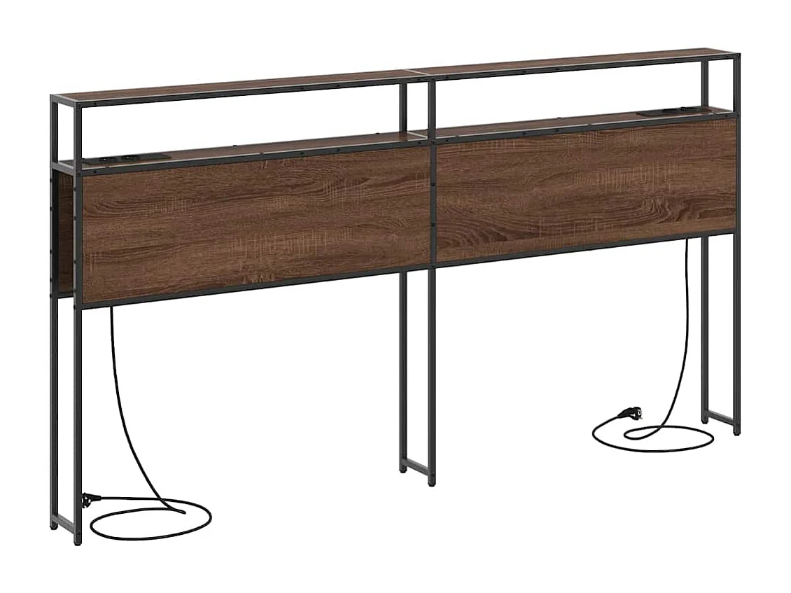 Tête de lit de rangement Chêne marron 200 cm Bois d'ingénierie