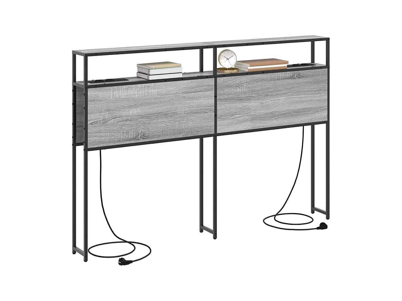 Tête de lit de rangement Sonoma gris 150 cm Bois d'ingénierie