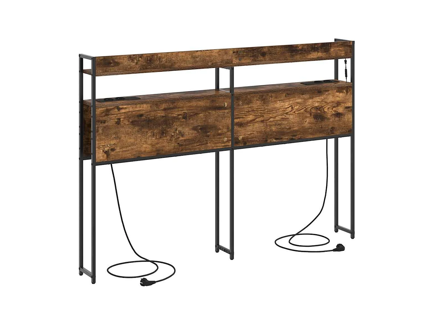 Tête de lit de rangement Chêne fumé 140 cm Bois d'ingénierie