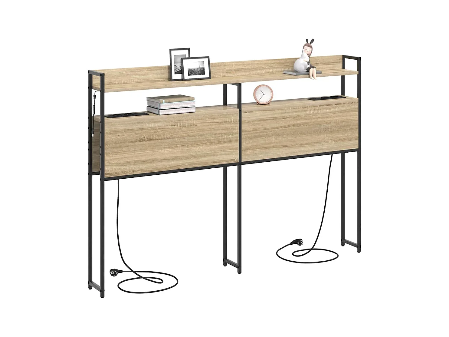 Cabeceira de armazenamento com cabeceira Carvalho sonoma 150 cm