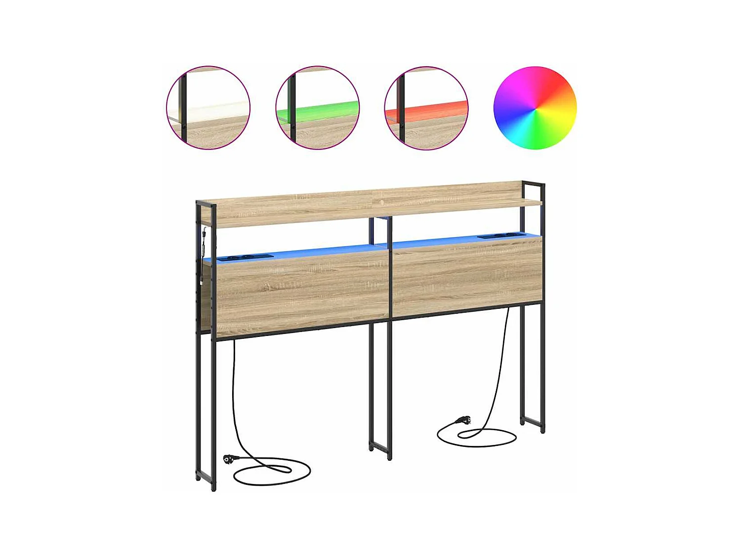 Cabeceira de armazenamento com cabeceira Carvalho sonoma 150 cm