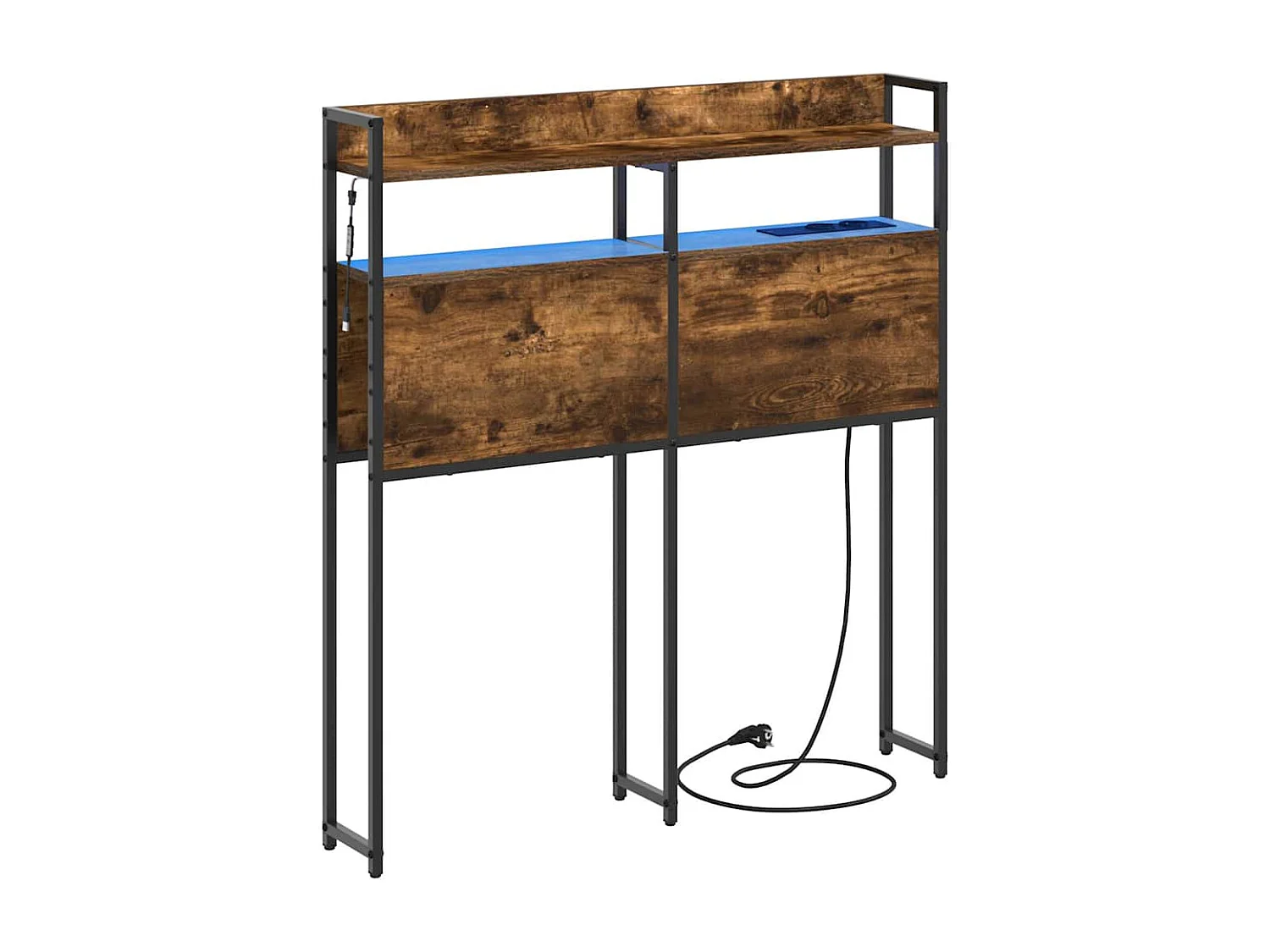 Tête de lit de rangement Chêne fumé 90 cm Bois d'ingénierie