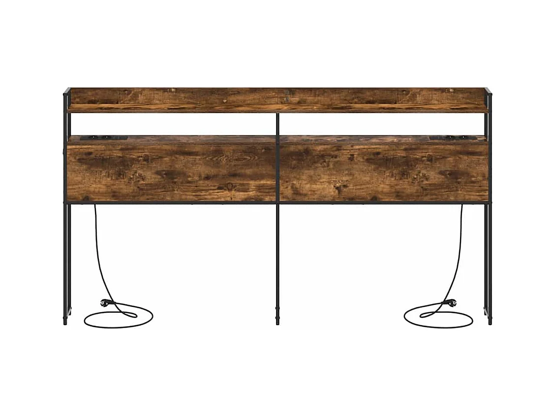 Tête de lit de rangement Chêne fumé 200 cm Bois d'ingénierie