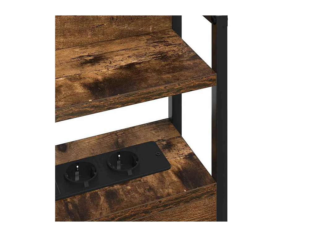 Tête de lit de rangement Chêne fumé 200 cm Bois d'ingénierie