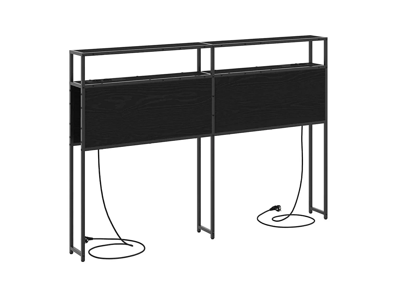 Tête de lit de rangement Chêne noir 150 cm Bois d'ingénierie