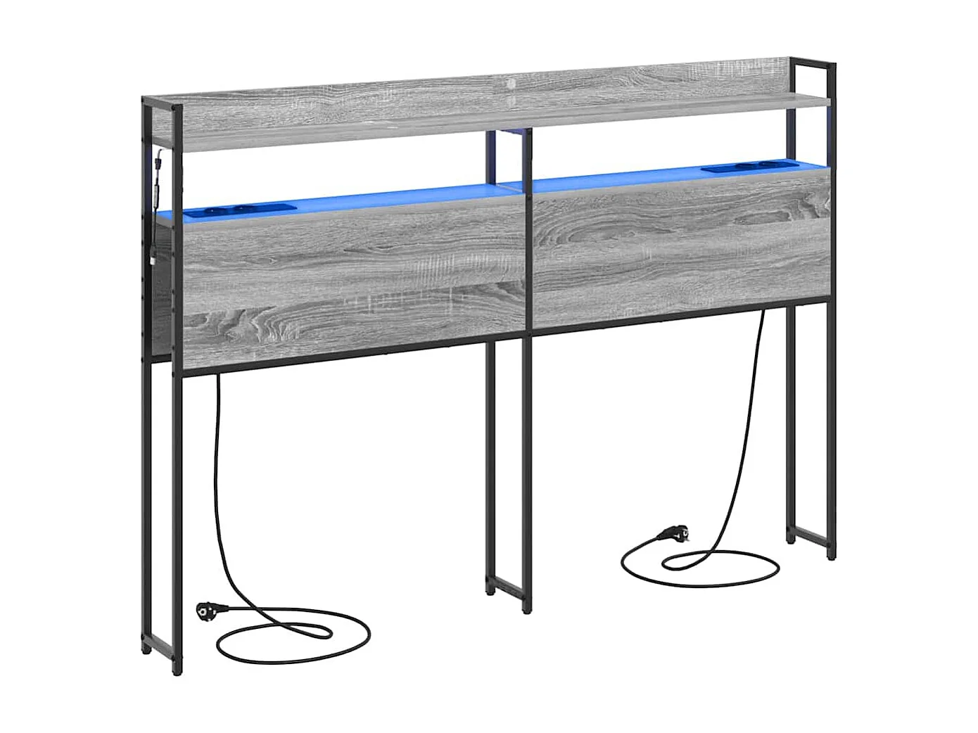 Tête de lit de rangement Sonoma gris 120 cm Bois d'ingénierie