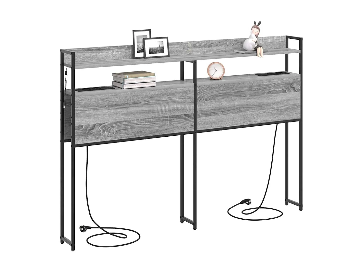 Tête de lit de rangement Sonoma gris 120 cm Bois d'ingénierie