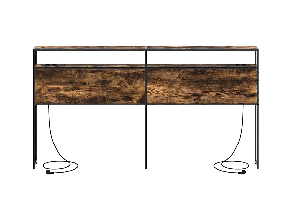 Tête de lit de rangement Chêne fumé 180 cm Bois d'ingénierie