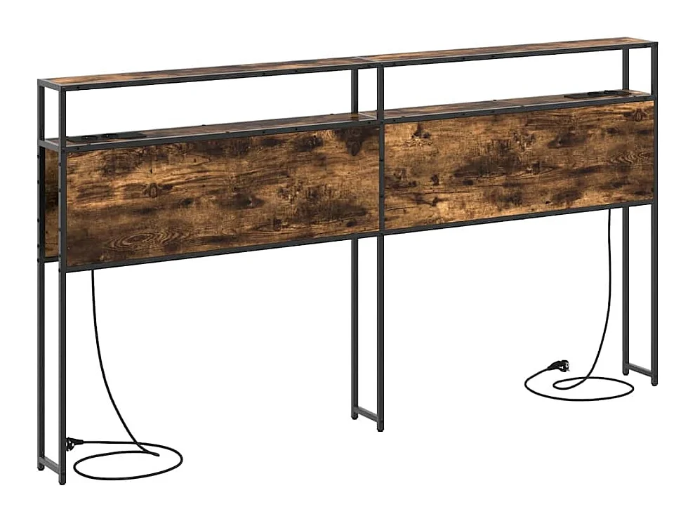 Tête de lit de rangement Chêne fumé 180 cm Bois d'ingénierie