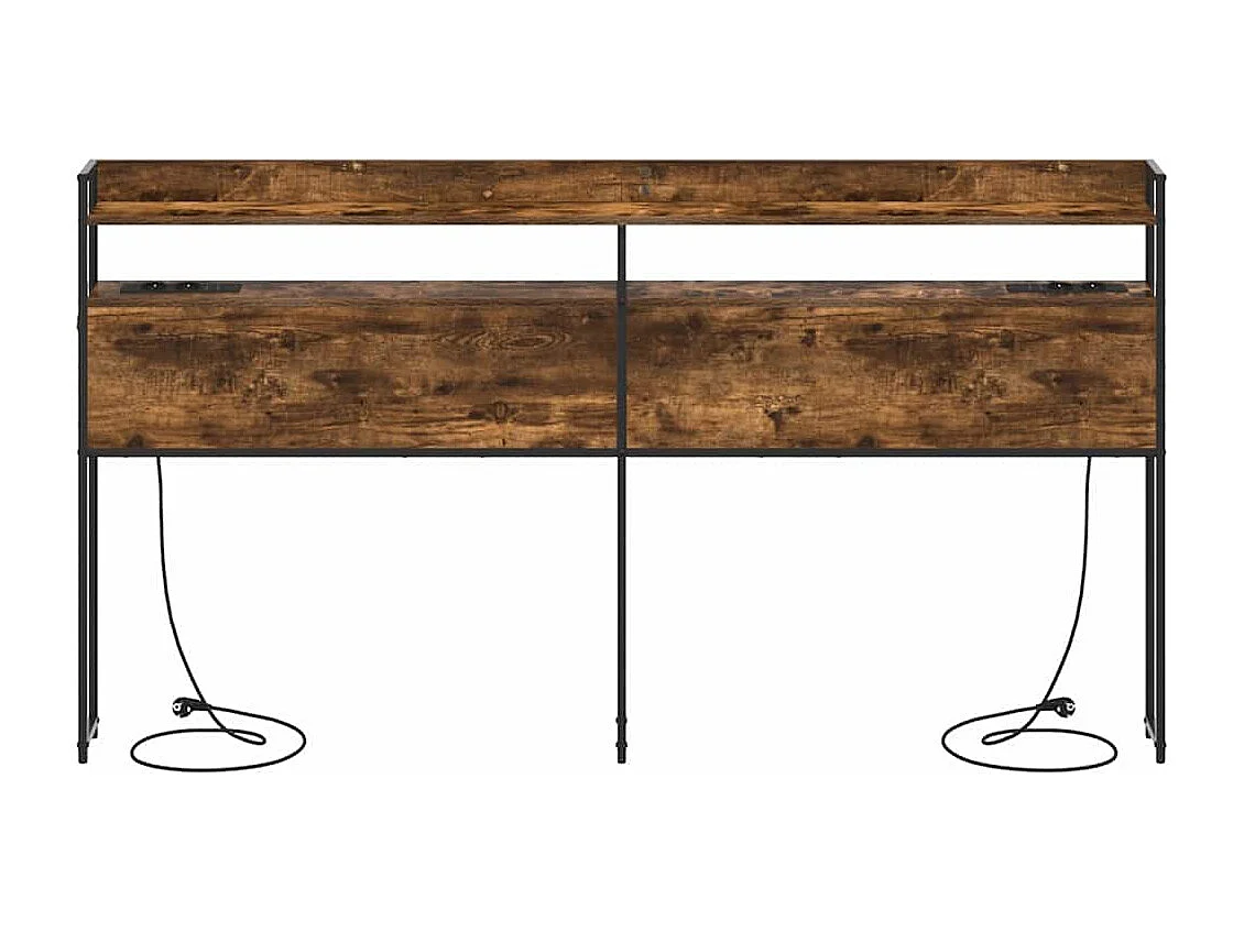 Tête de lit de rangement Chêne fumé 180 cm Bois d'ingénierie