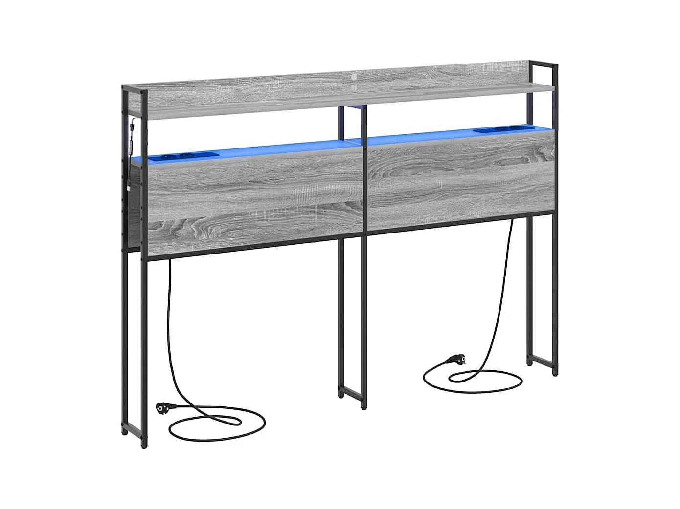 Tête de lit de rangement Sonoma gris 140 cm Bois d'ingénierie