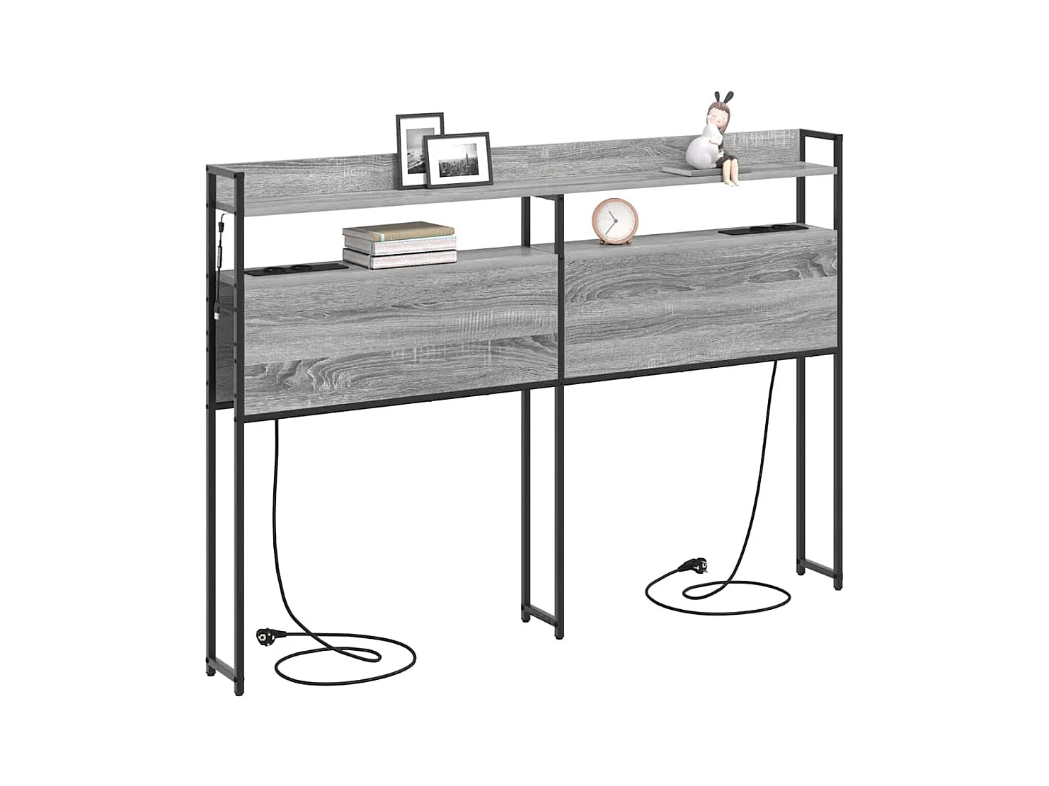 Tête de lit de rangement Sonoma gris 140 cm Bois d'ingénierie