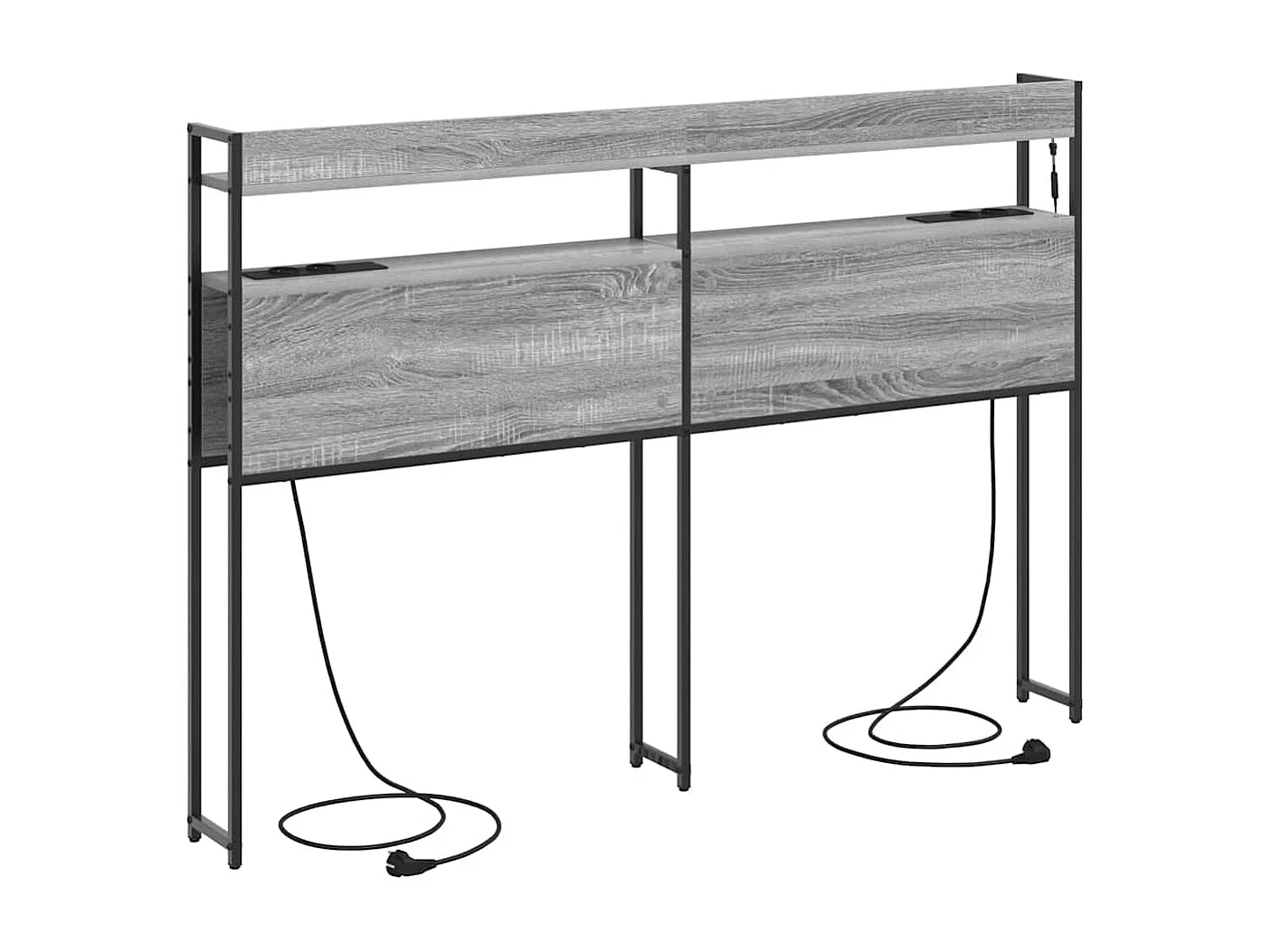 Tête de lit de rangement Sonoma gris 140 cm Bois d'ingénierie