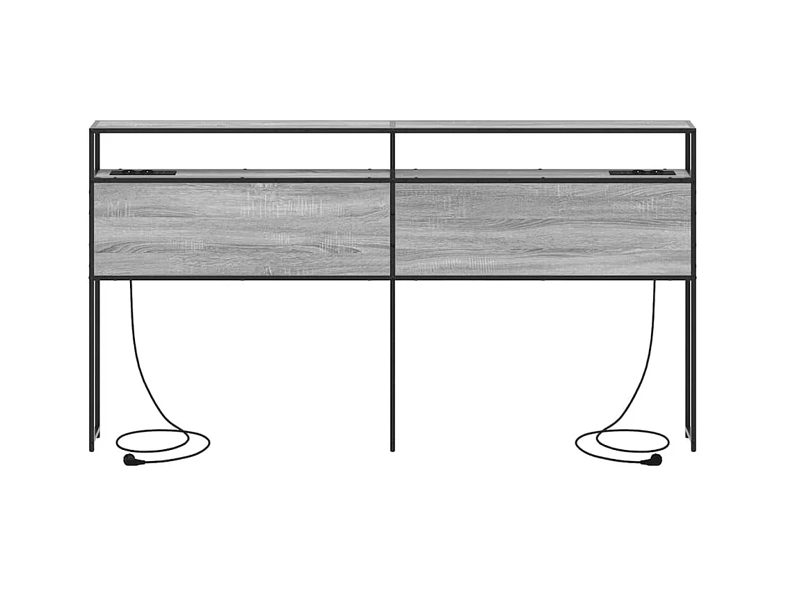 Tête de lit de rangement Sonoma gris 180 cm Bois d'ingénierie