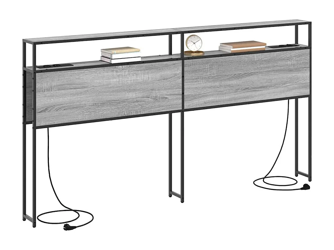 Tête de lit de rangement Sonoma gris 180 cm Bois d'ingénierie