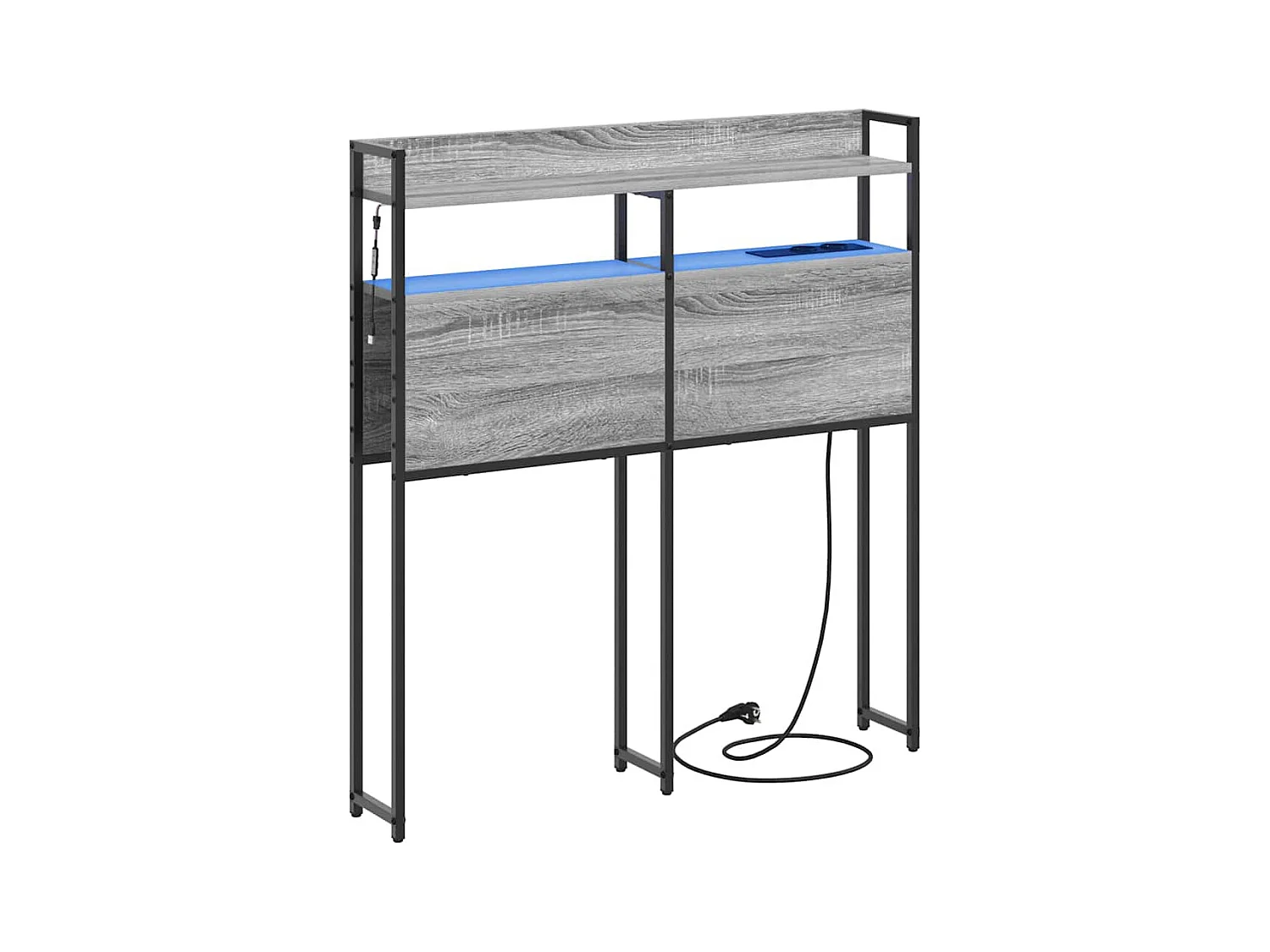 Tête de lit de rangement Sonoma gris 80 cm Bois d'ingénierie