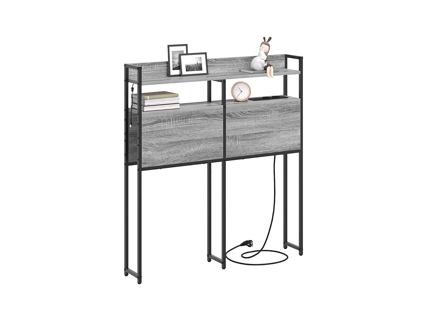 Tête de lit de rangement Sonoma gris 80 cm Bois d'ingénierie