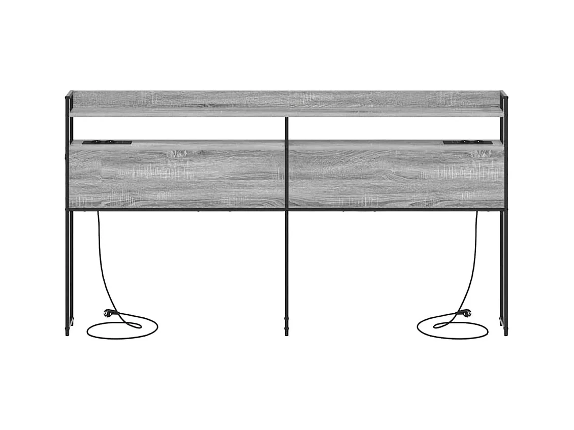 Tête de lit de rangement Sonoma gris 180 cm Bois d'ingénierie