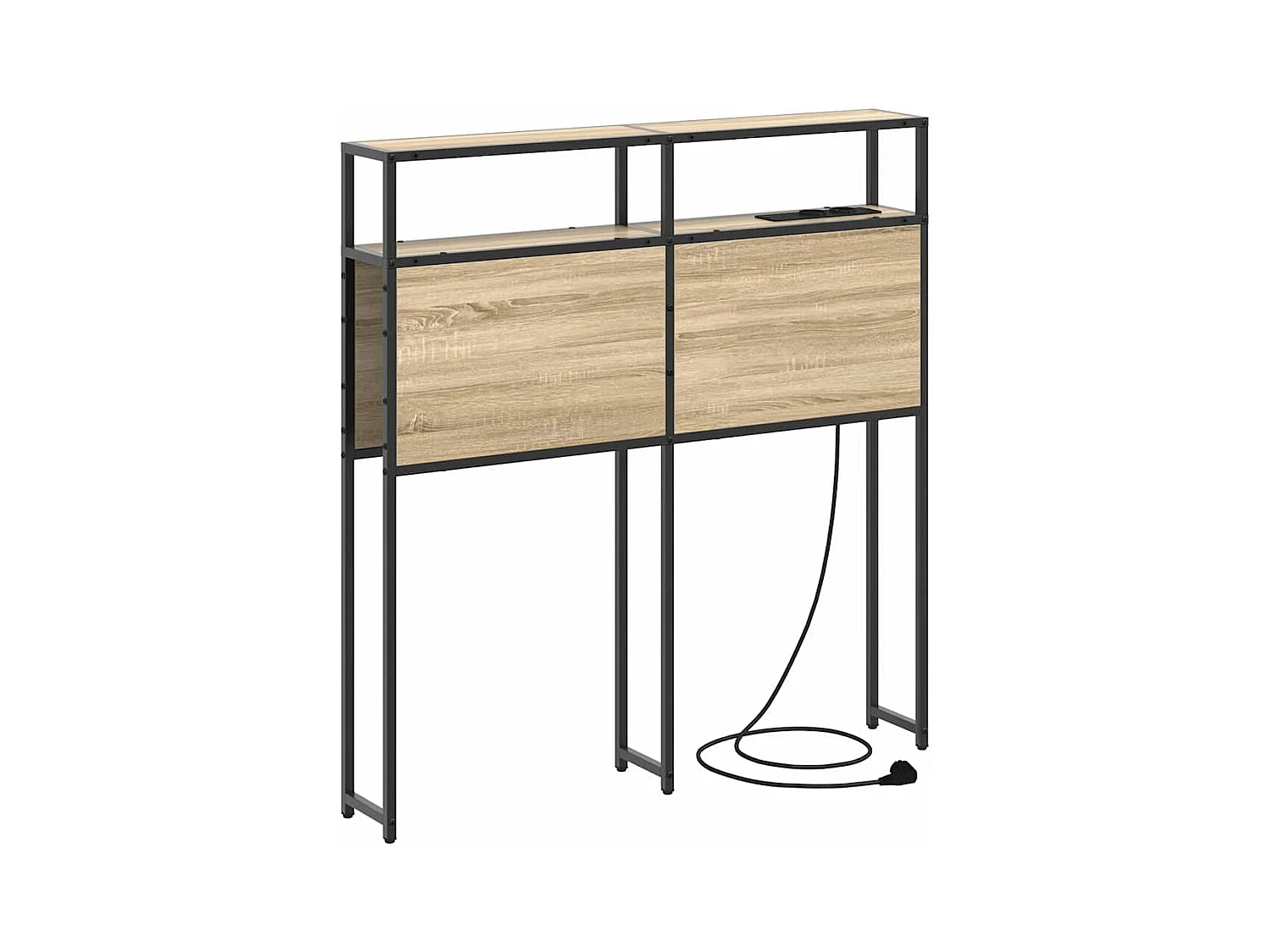 Cabecera de almacenamiento con estante Roble Sonoma 75 cm