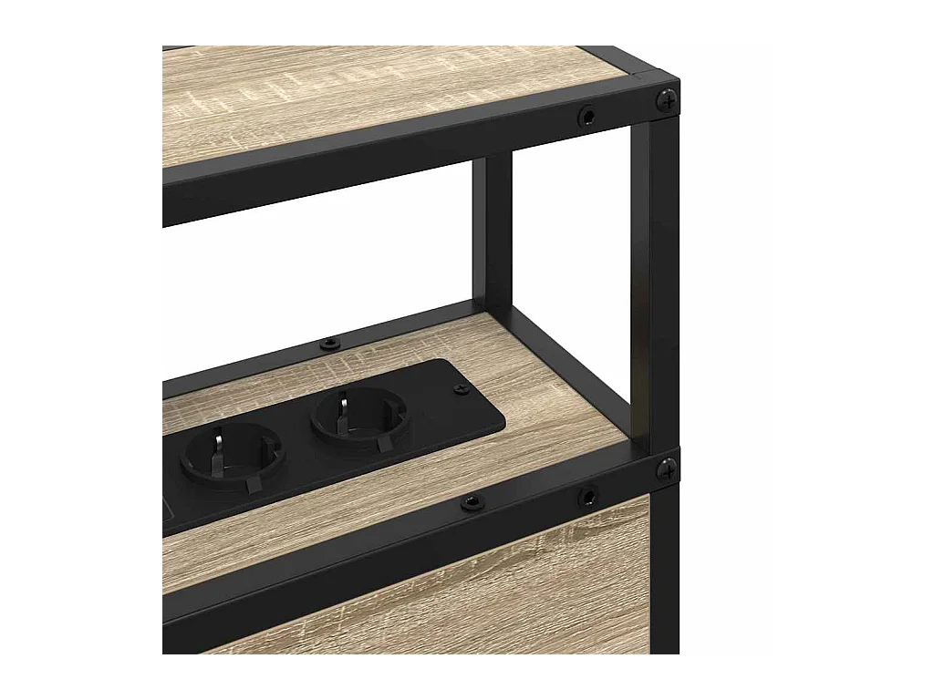 Cabecera de almacenamiento con estante Roble Sonoma 75 cm