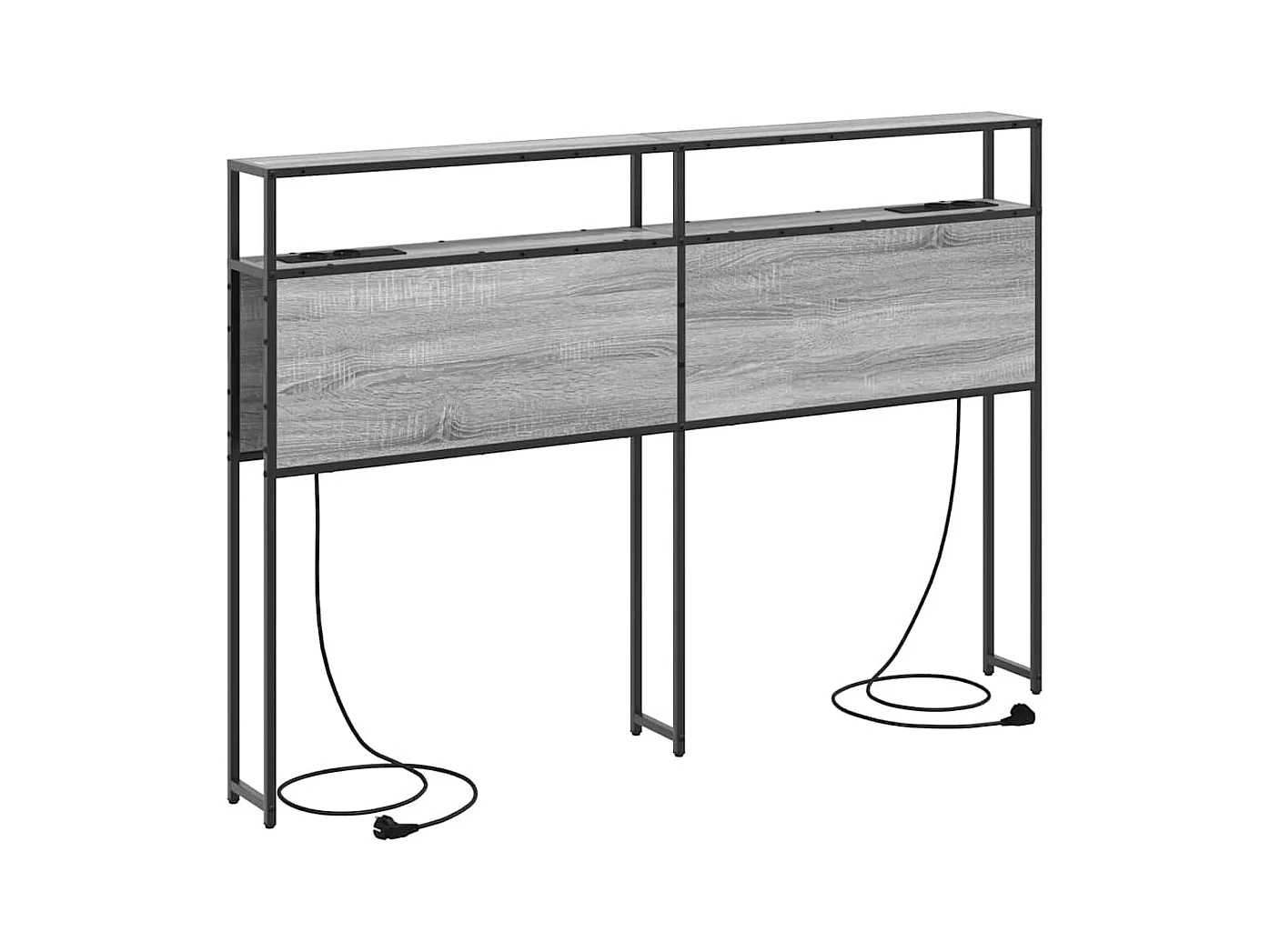 Tête de lit de rangement Sonoma gris 135 cm Bois d'ingénierie