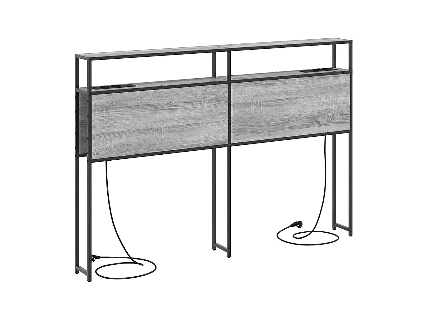 Tête de lit de rangement Sonoma gris 135 cm Bois d'ingénierie