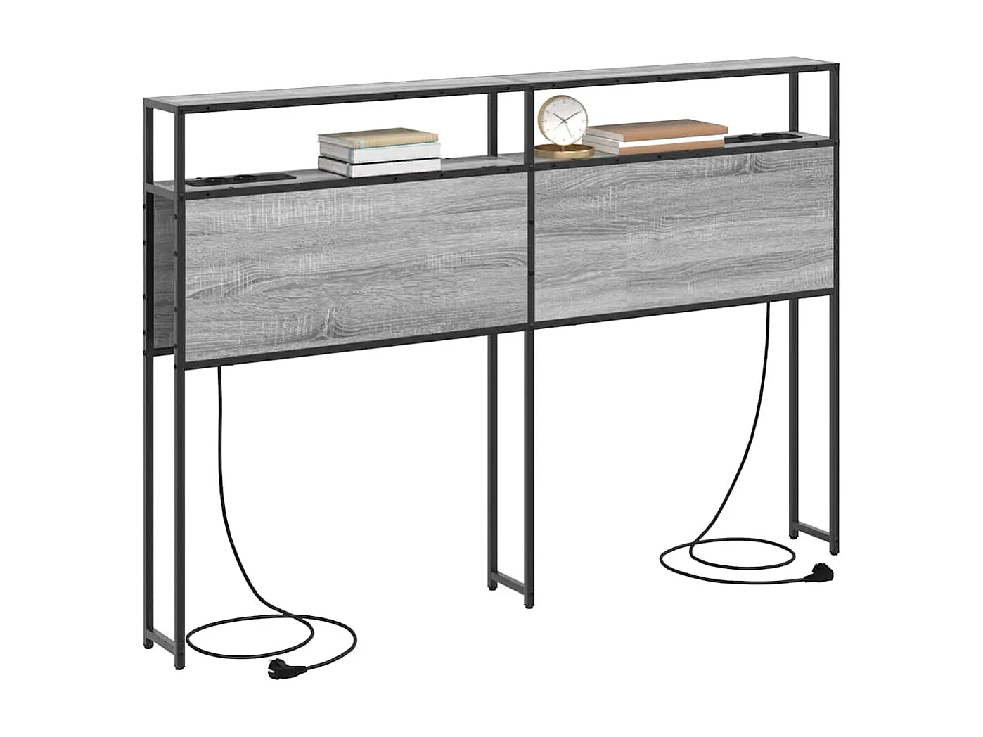 Tête de lit de rangement Sonoma gris 135 cm Bois d'ingénierie