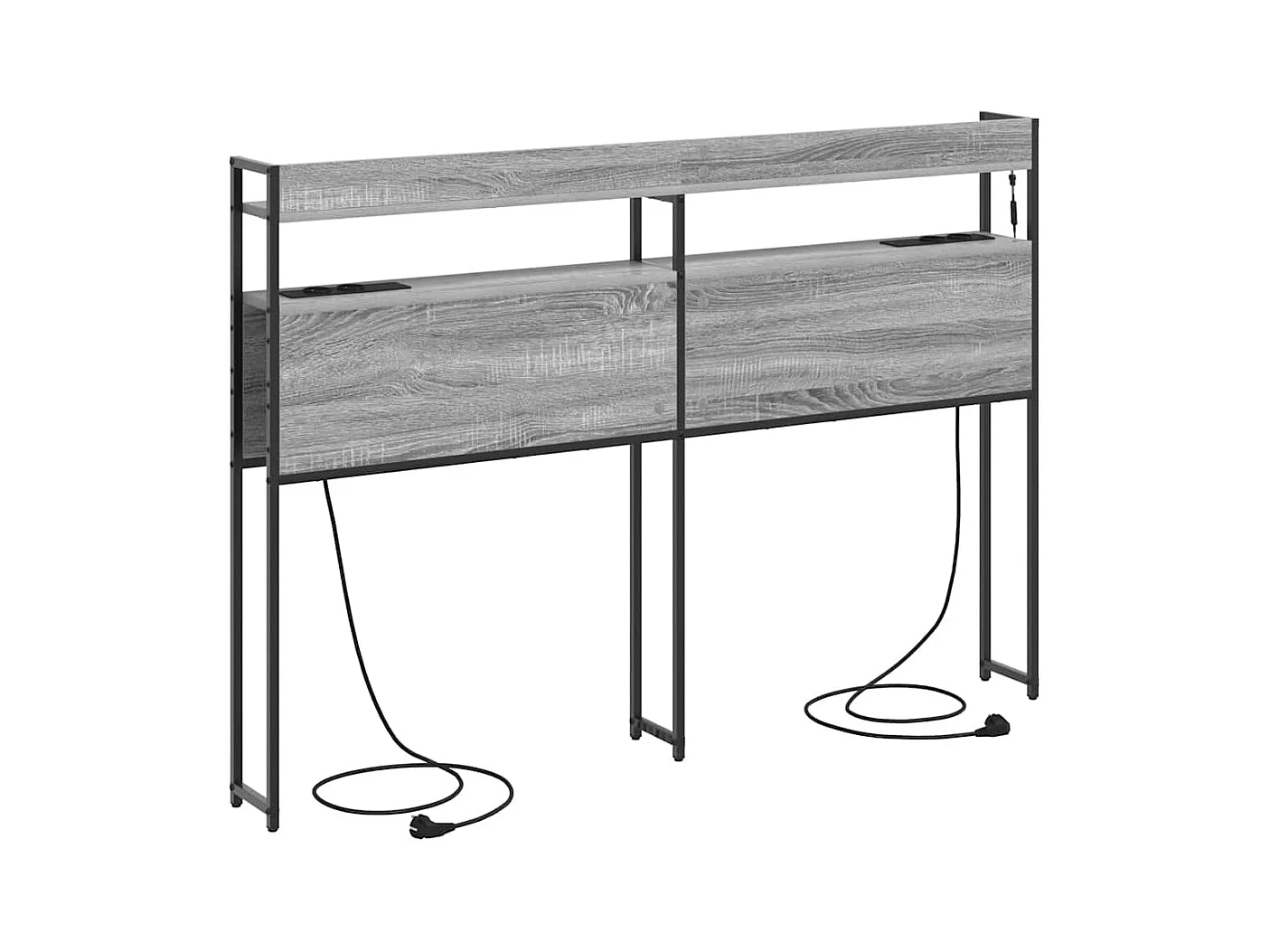 Tête de lit de rangement Sonoma gris 160 cm Bois d'ingénierie