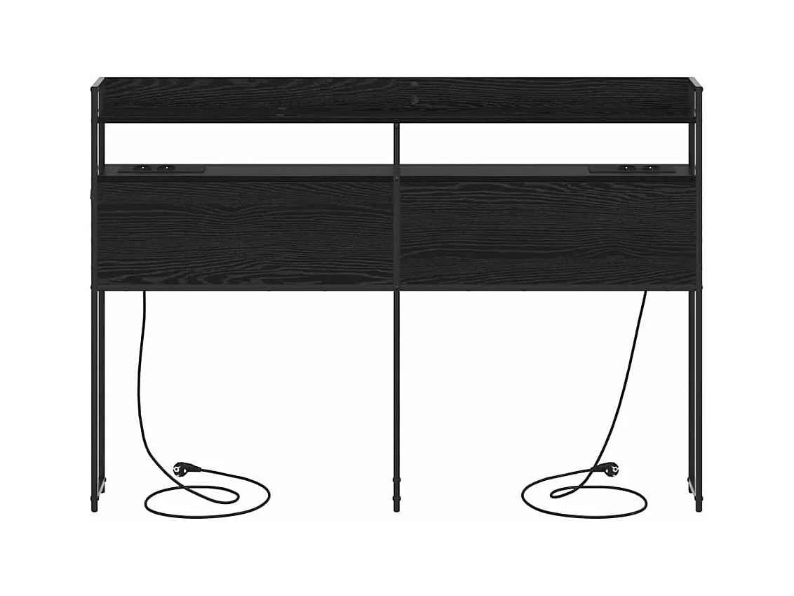 Tête de lit de rangement Chêne noir 120 cm Bois d'ingénierie