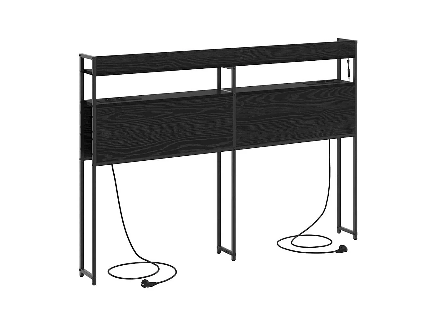 Tête de lit de rangement Chêne noir 120 cm Bois d'ingénierie