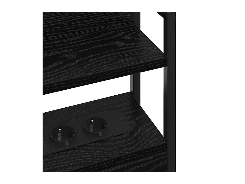 Tête de lit de rangement Chêne noir 120 cm Bois d'ingénierie