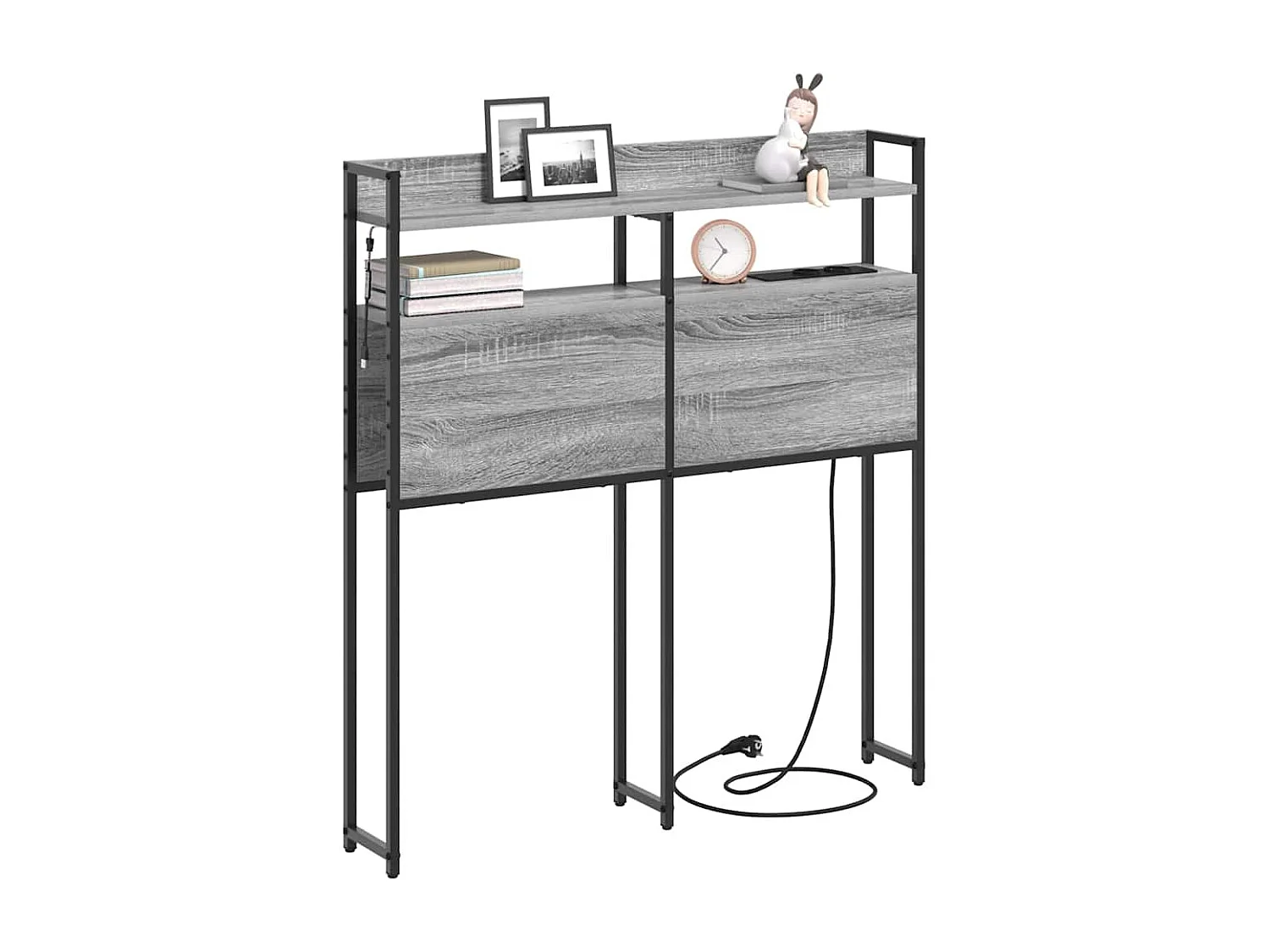 Tête de lit de rangement Sonoma gris 90 cm Bois d'ingénierie