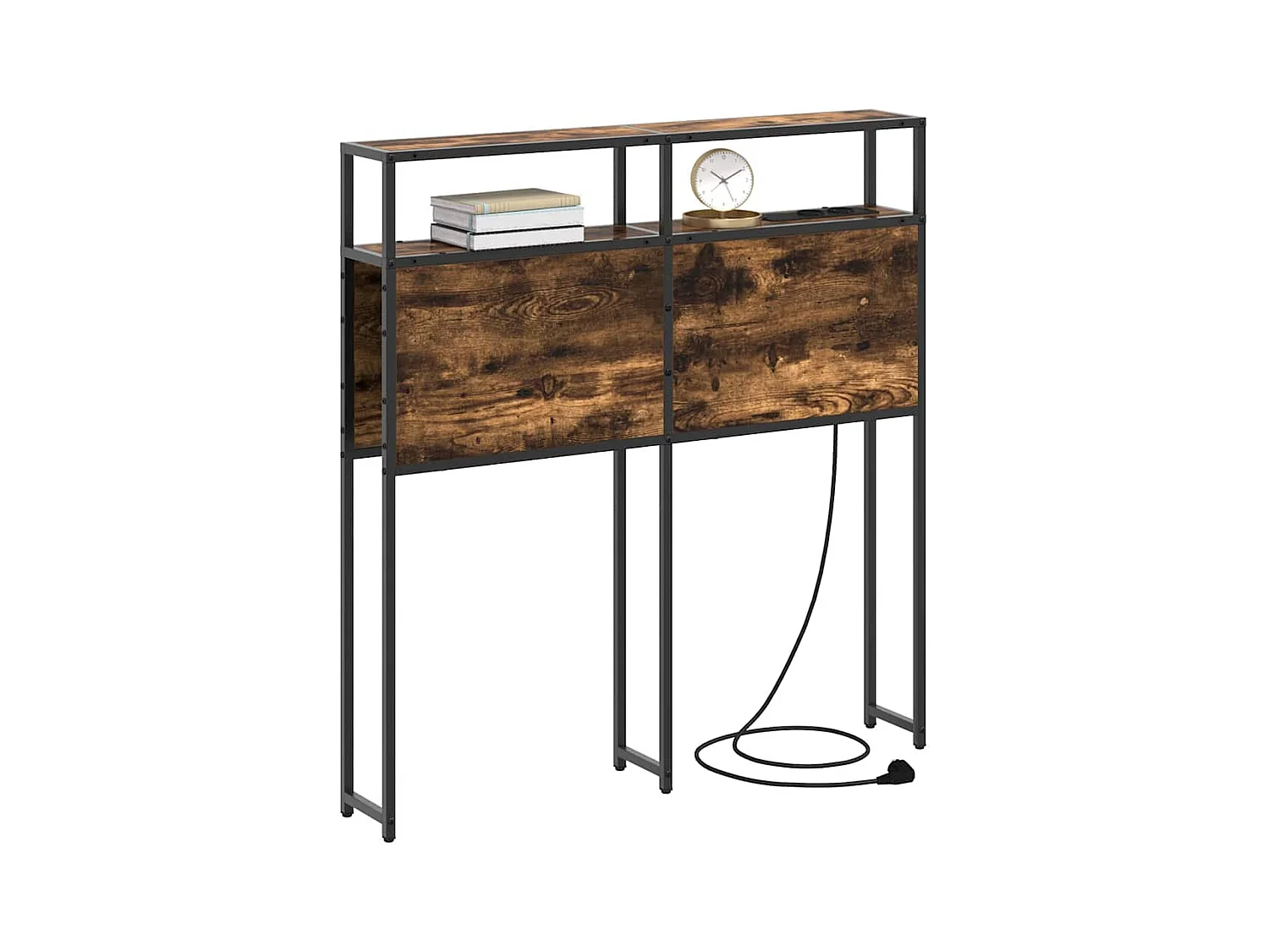 Tête de lit de rangement Chêne fumé 100 cm Bois d'ingénierie